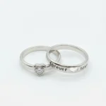 Forever Heart Silver Couple Ring