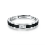 Black Inlay Silver Ring