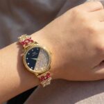 Crystal Fusion Dial Floral Bracelet Watch in 925 Silver - Image 2