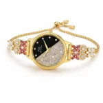 Floral Silver ladies watch