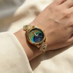 Silver Peacock Feather Watch