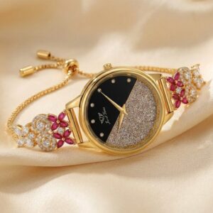 Floral Silver ladies watch