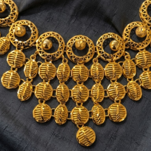 Gold Plated Silver Necklace Set detailed