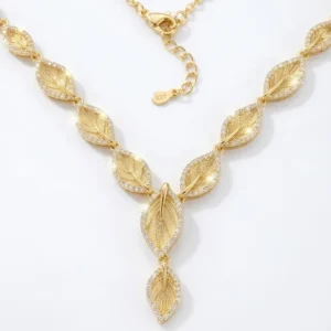 nature inspired silver necklace