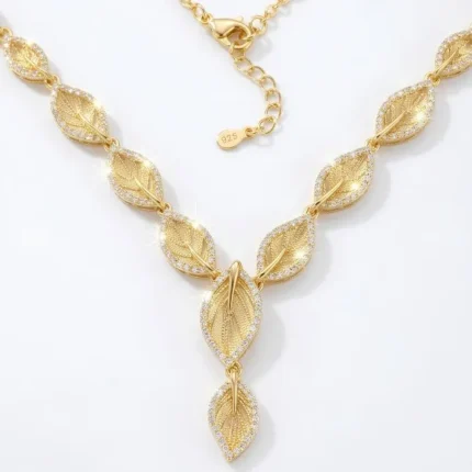 nature inspired silver necklace