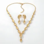 Leaf Gold Plated Necklace Set