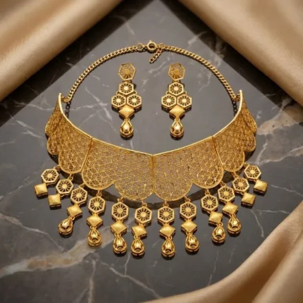 Hexagon necklace set