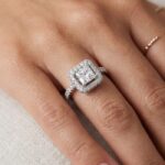 Regal Princess Cut Halo Ring in 92.5 Sterling Silver for Women & Girls - Image 2