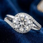 Ethereal Split-Shank Round Halo Ring in 92.5 Sterling Silver for Women & Girls