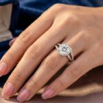 Ethereal Split-Shank Round Halo Ring in 92.5 Sterling Silver for Women & Girls - Image 2