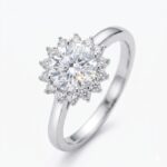 Radiant Halo Sparkle Ring in 92.5 Sterling Silver
