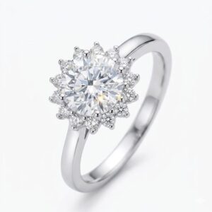 Radiant Halo Sparkle Ring