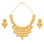 Cascade Disc Drop necklace set