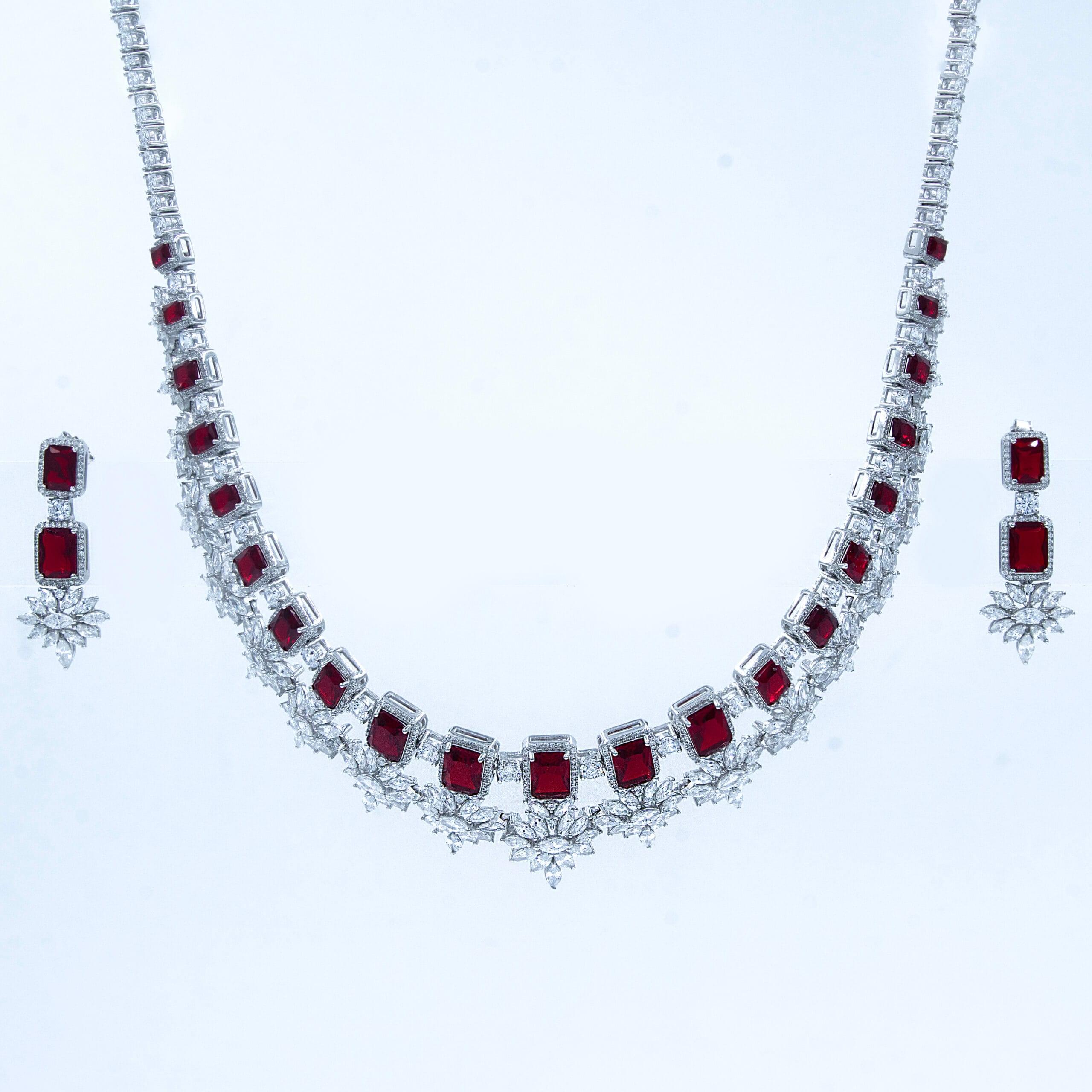 Ruby Crystal Necklace