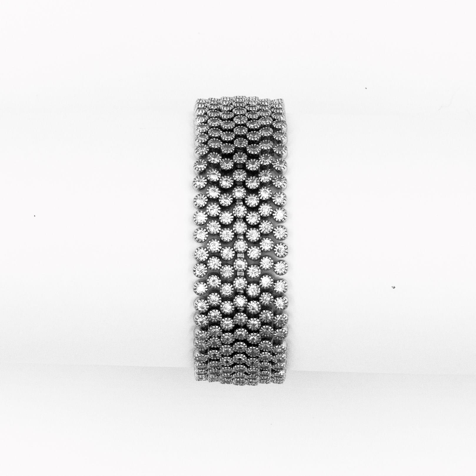 Diamond Finishing Silver Bracelet